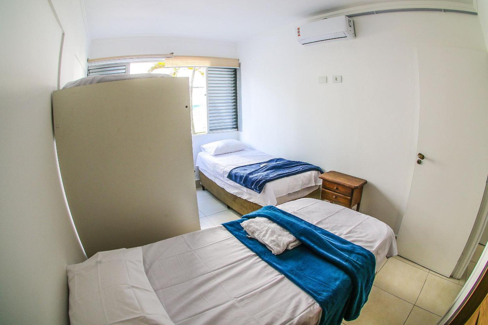 5E-Pe Na Areia Da Praia Do Tombo, 2 Quartos, Ar Cond, 2 Banheiros,2 Vagas+Roupas De Cama 瓜鲁雅 外观 照片