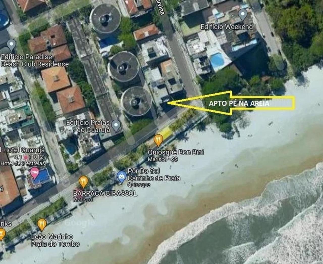 5E-Pe Na Areia Da Praia Do Tombo, 2 Quartos, Ar Cond, 2 Banheiros,2 Vagas+Roupas De Cama 瓜鲁雅 外观 照片