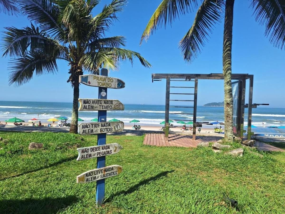5E-Pe Na Areia Da Praia Do Tombo, 2 Quartos, Ar Cond, 2 Banheiros,2 Vagas+Roupas De Cama 瓜鲁雅 外观 照片